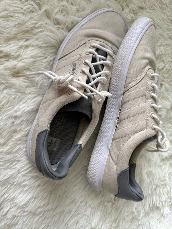 adidas Other - adidas Cream Canvas Sneakers Casual Lace Up Shoes Men’s 12.5 Neutral Streetwear